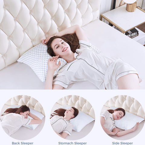 OSBED pillow breathable fabric texture close-up for cooler, drier sleep