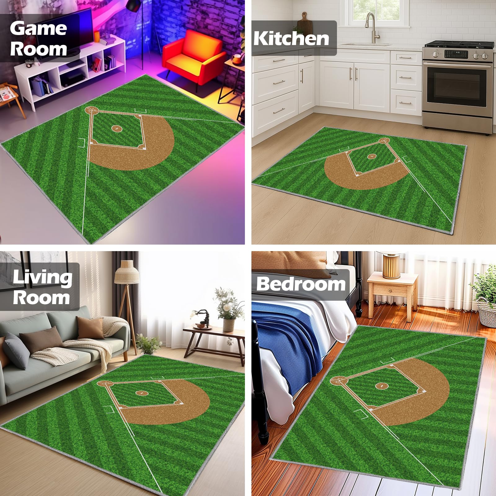 Osimiccp rug in bedroom styling adding sporty decor and cozy feel