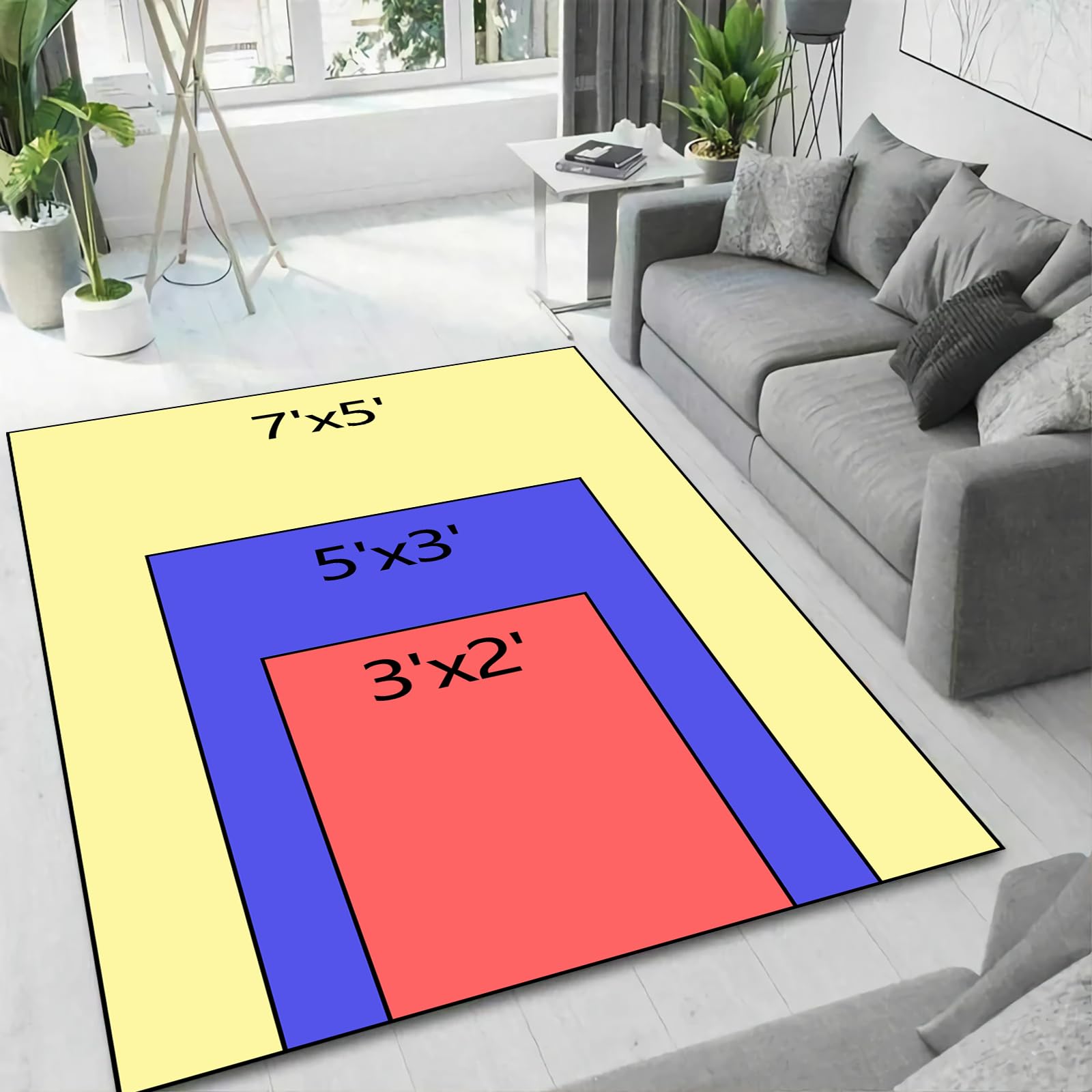 Osimiccp rug placed in a living room under coffee table enhancing game-day atmosphere