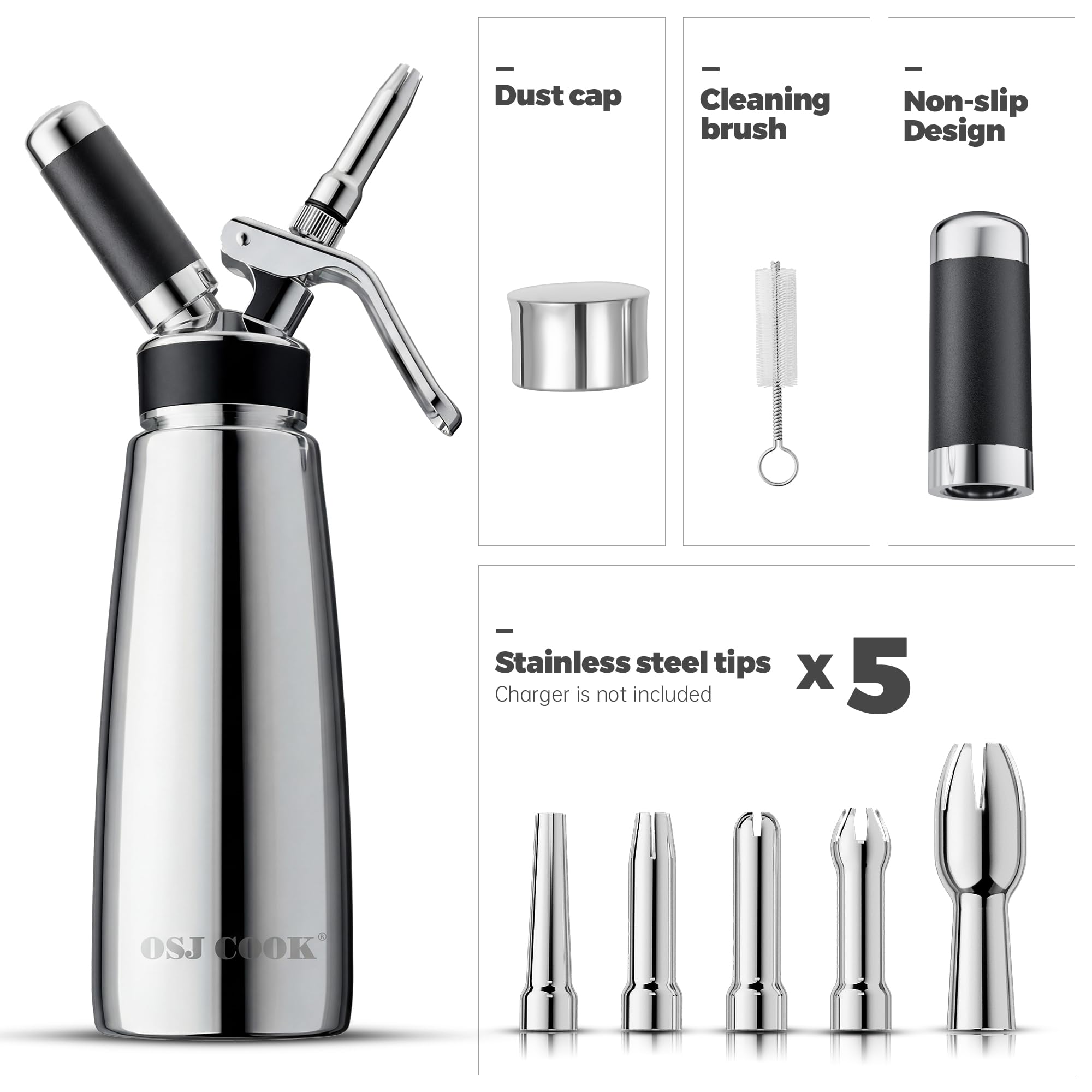 OSJ COOK cleaning brush and pouch for thorough maintenance and tidy storage