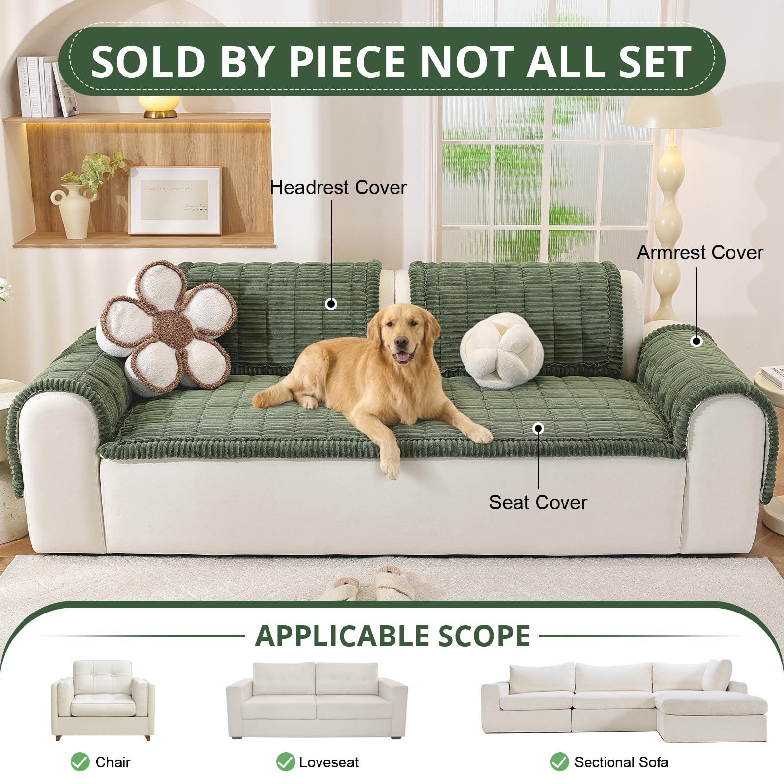 OstepDecor cover fitted on leather sofa for reliable protection