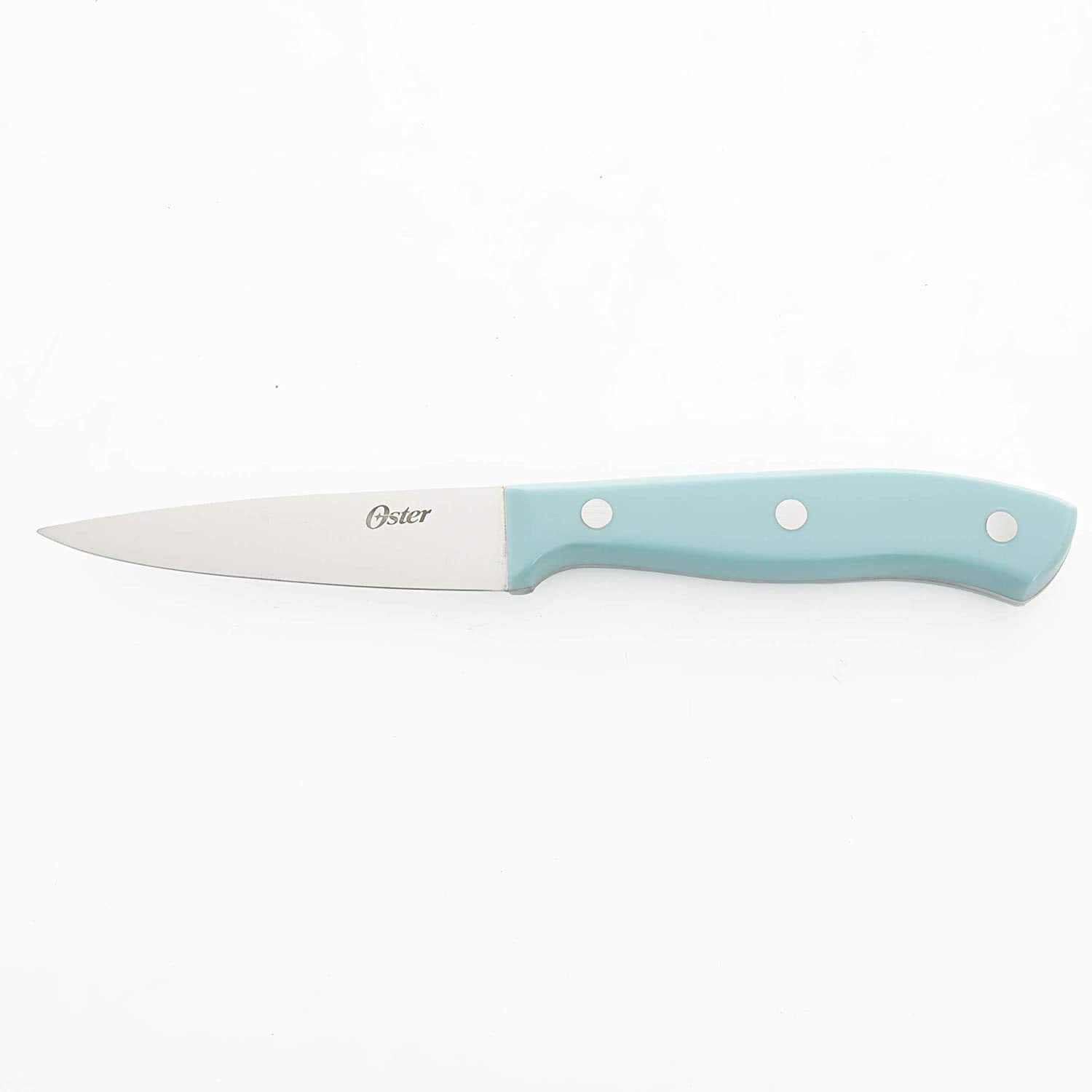 Oster knife beside apple showing scale and precise cutting benefit