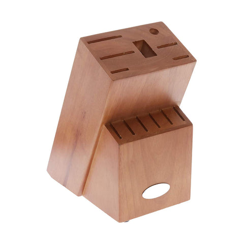 Oster rubberwood block storing knives for organized countertop benefit