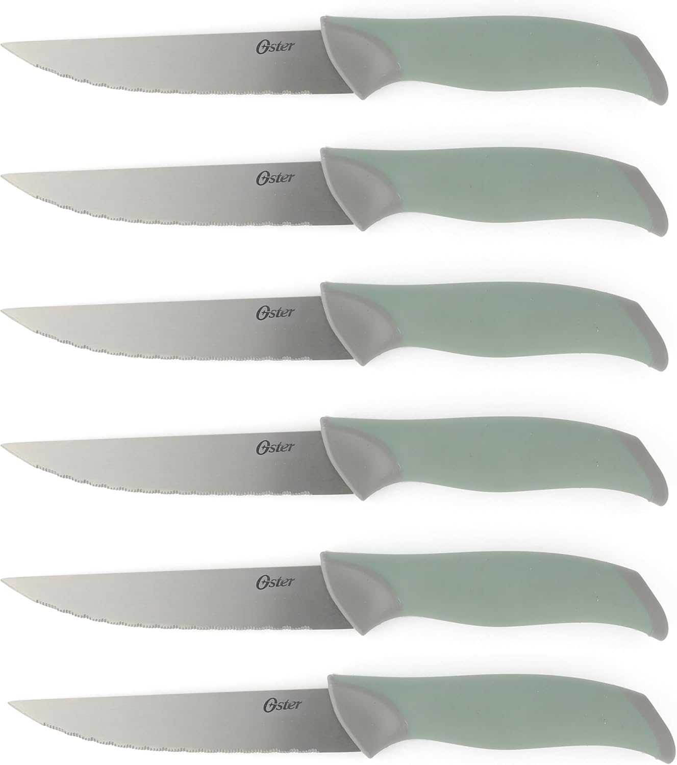 Oster chef knife in use chopping vegetables to show precise, even slicing performance
