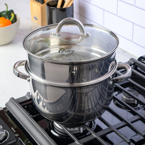 Oster Sangerfield next to kitchen scale for size clarity and family meals benefit