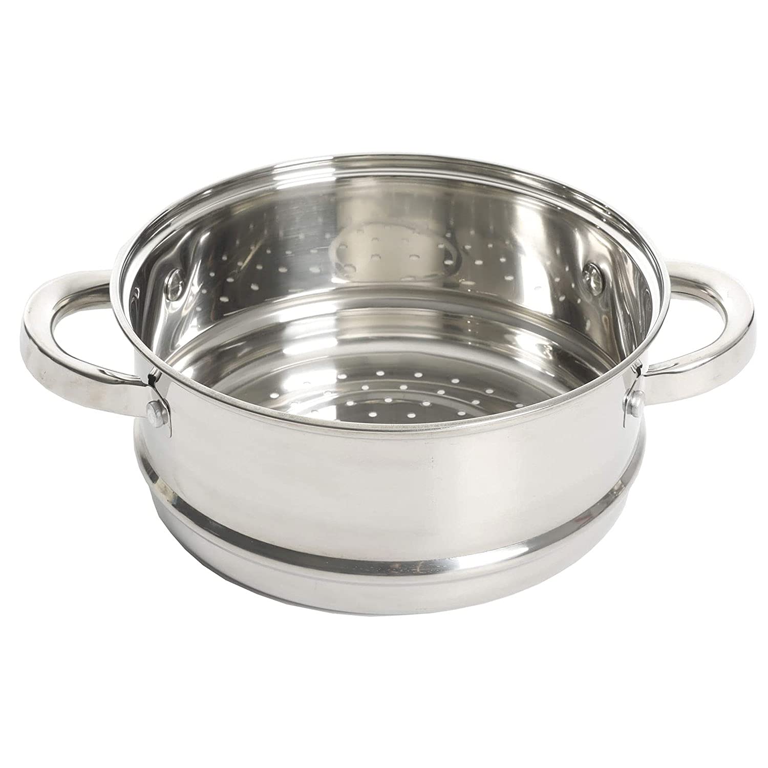 Oster Sangerfield steamer basket close-up showing fit and perforations for efficient steaming