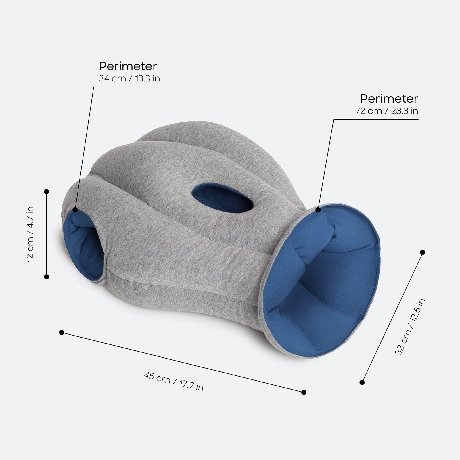 OSTRICH PILLOW used for desk nap illustrating stable hand-supported rest