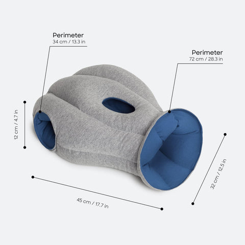 OSTRICH PILLOW used for desk nap illustrating stable hand-supported rest