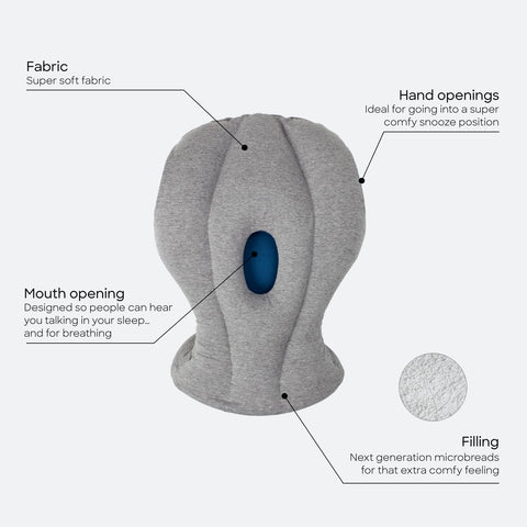OSTRICH PILLOW close-up of soft fabric texture for comfortable feel
