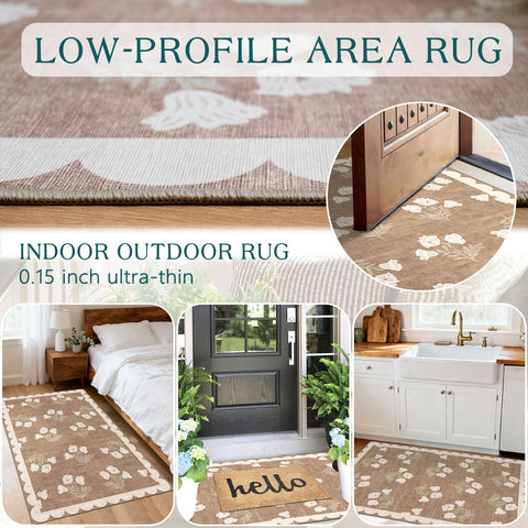 Othilic rug in doorway demonstrating 28x43 scale and door clearance benefit
