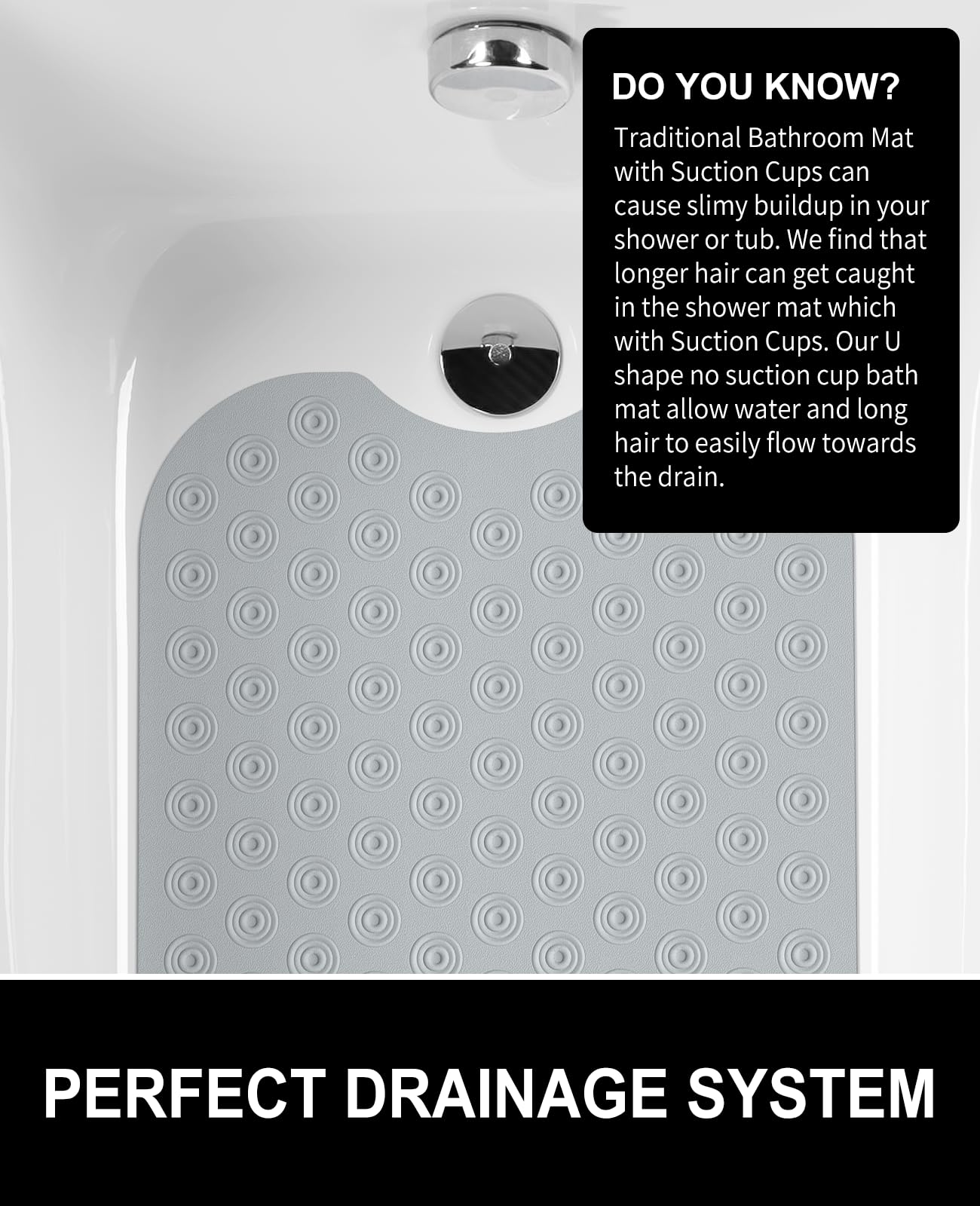 OTHWAY mat in use with person standing in shower demonstrating non-slip safety