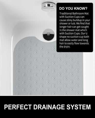 OTHWAY mat in use with person standing in shower demonstrating non-slip safety