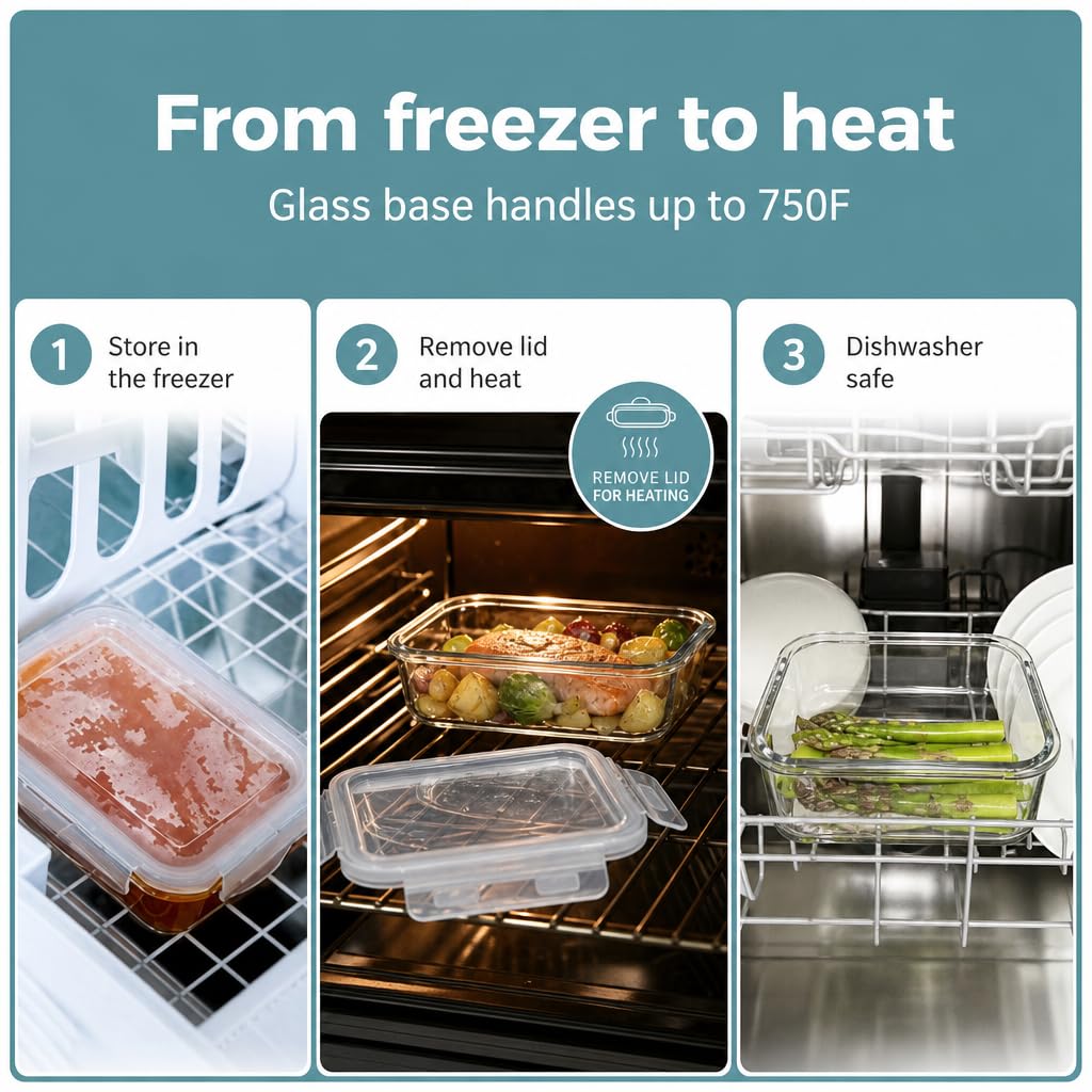 Otis Classic glass safely transitioning from freezer to oven
