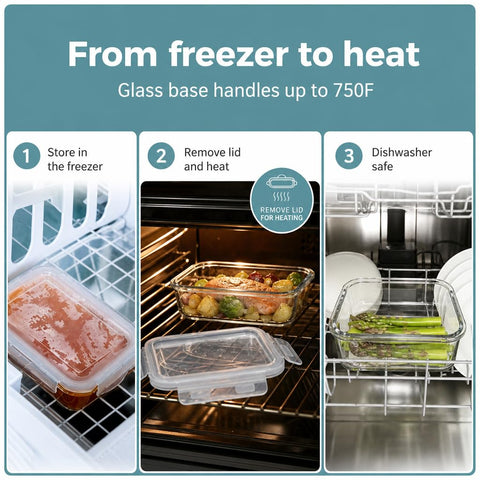 Otis Classic glass safely transitioning from freezer to oven