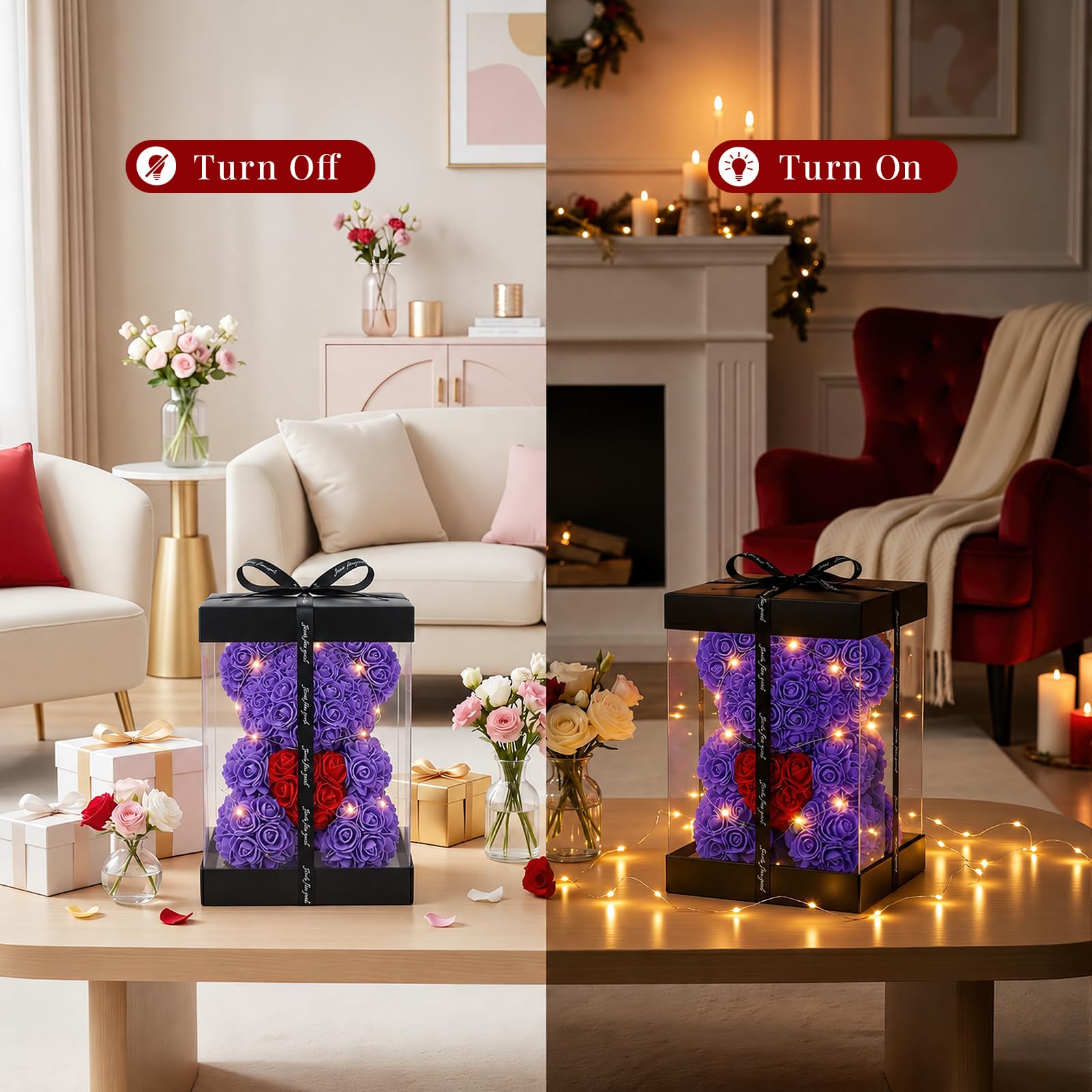 Otlonpe LED-lit bear glowing warmly to create romantic ambient lighting