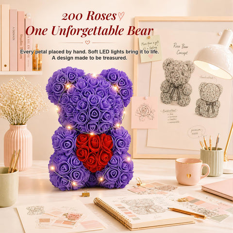 Otlonpe side profile showing bear silhouette and full rose coverage for visual impact