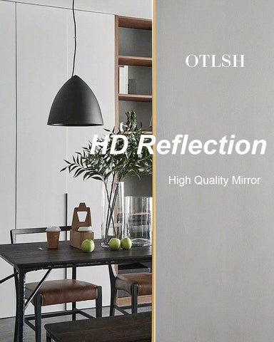 Otlsh mirror in bedroom styling reflecting light and visually expanding space benefit