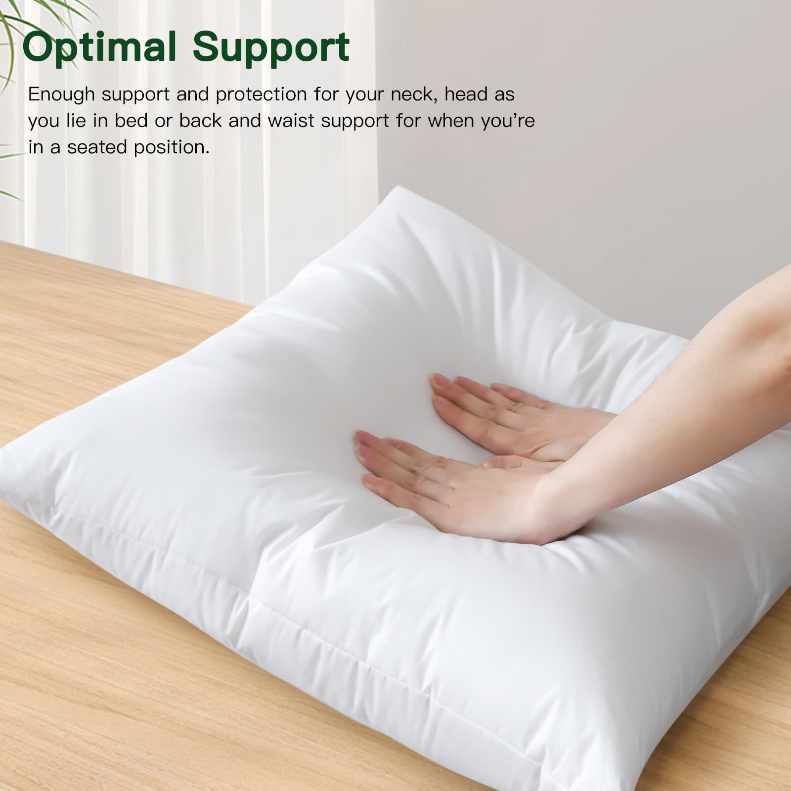 OTOSTAR pillow inserts styled on sofa adding visible fullness and style