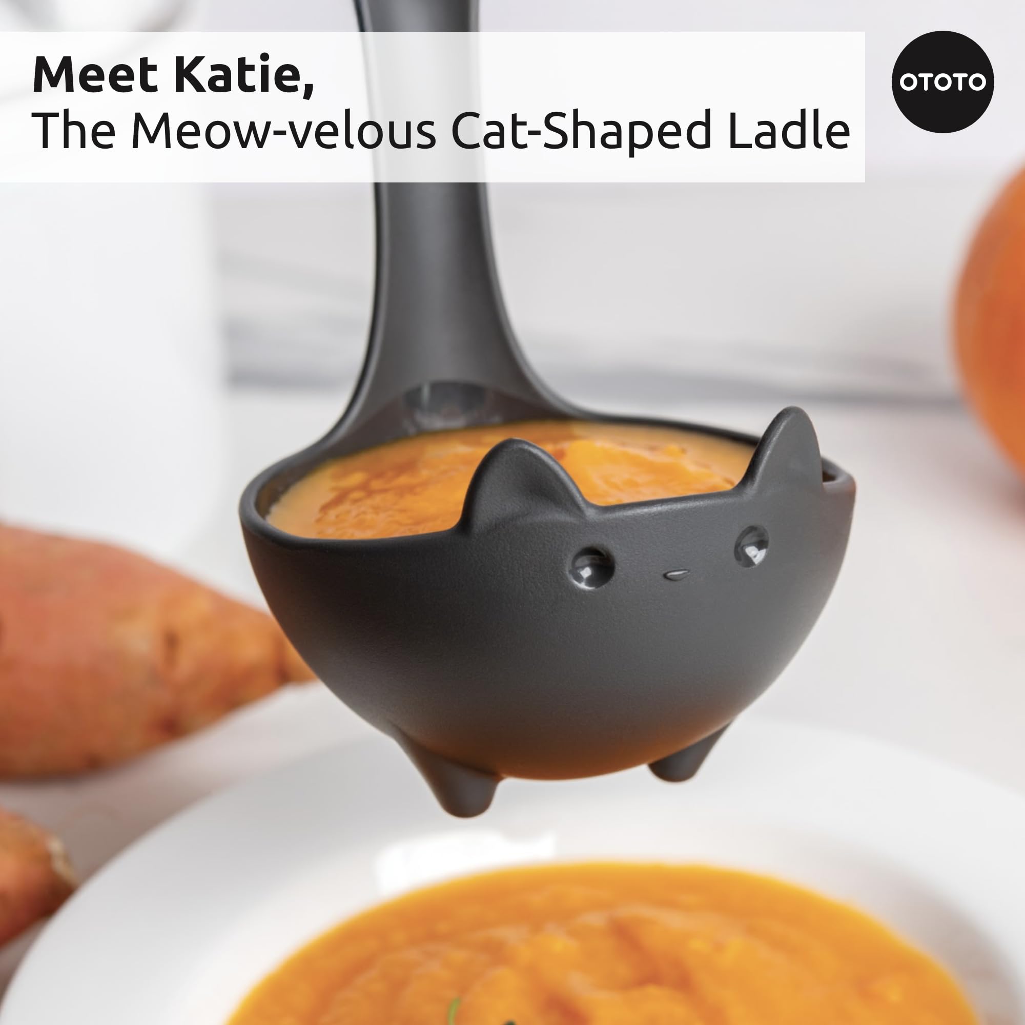 OTOTO Muscateers trio displayed on kitchen counter adding playful gothic decor