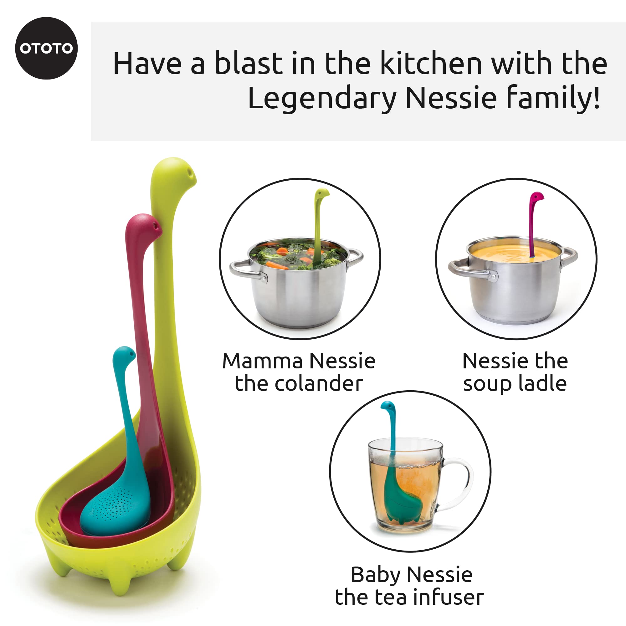 OTOTO Baby Nessie tea infuser in cup demonstrating clean loose-leaf brewing