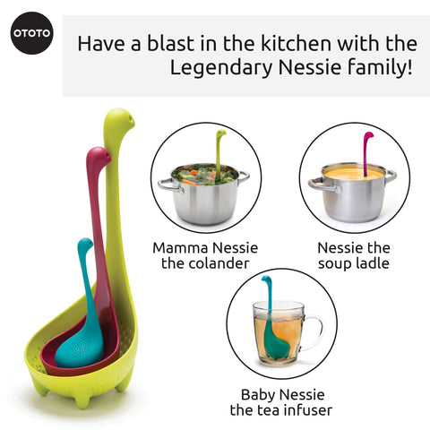 OTOTO Baby Nessie tea infuser in cup demonstrating clean loose-leaf brewing