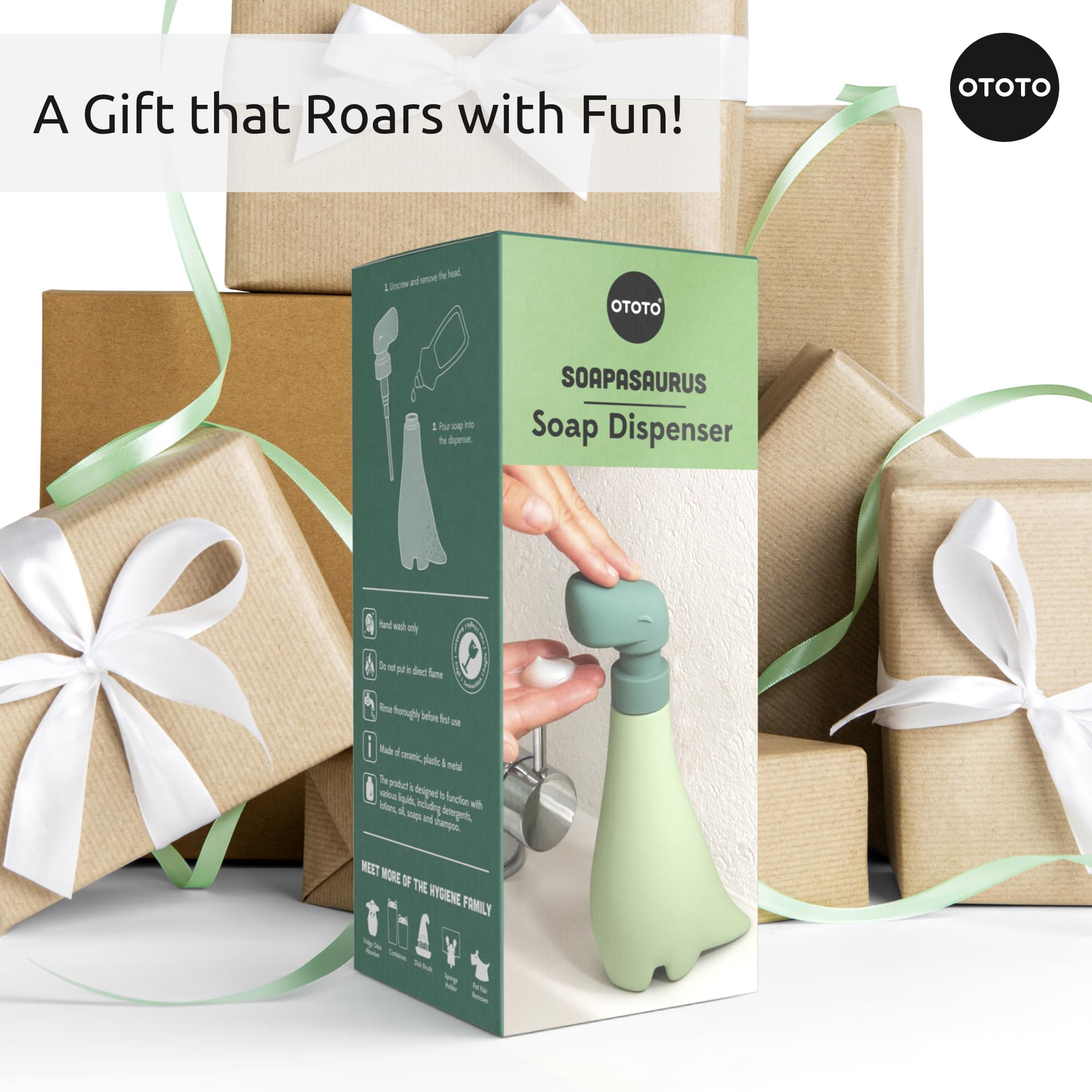 OTOTO Soapasaurous boxed gift presentation ideal for gifting and special occasions