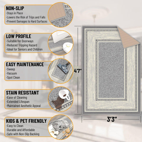 Ottomanson close-up of framed border pattern highlighting classic design benefit