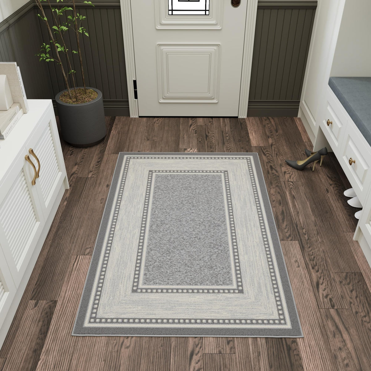 Ottomanson front view of 3x5 rug showing neat border and shape for easy placement