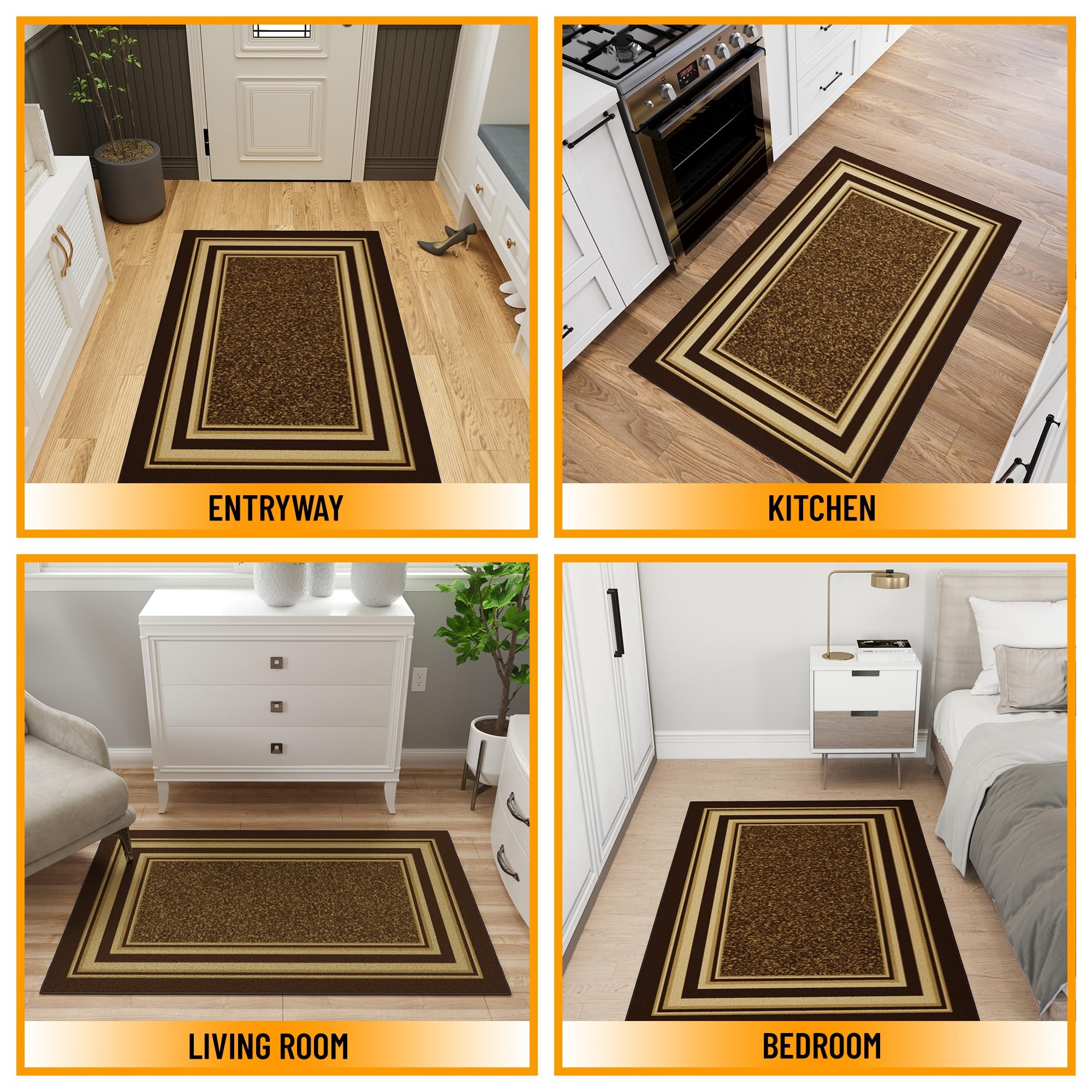 Ottomanson low-profile edge detail demonstrating slim pile that fits under doors