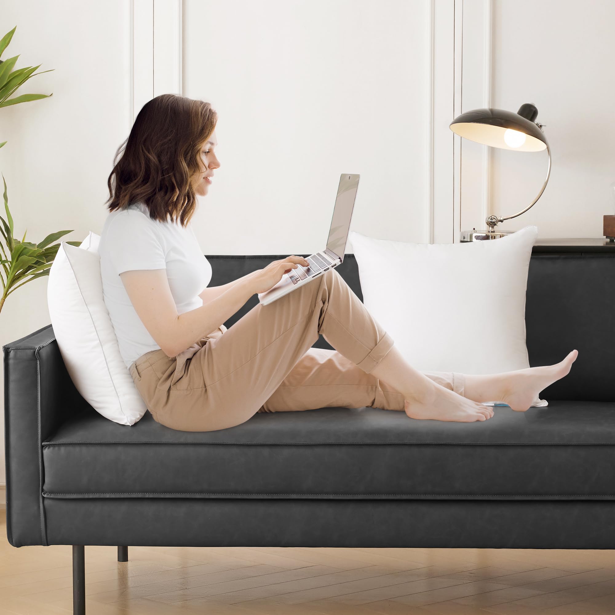 Oubonun styled on bed with covers displaying cohesive decor and versatile home use