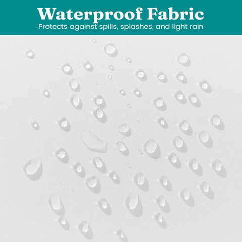 Oubonun close-up of waterproof polyester fabric showing moisture resistance