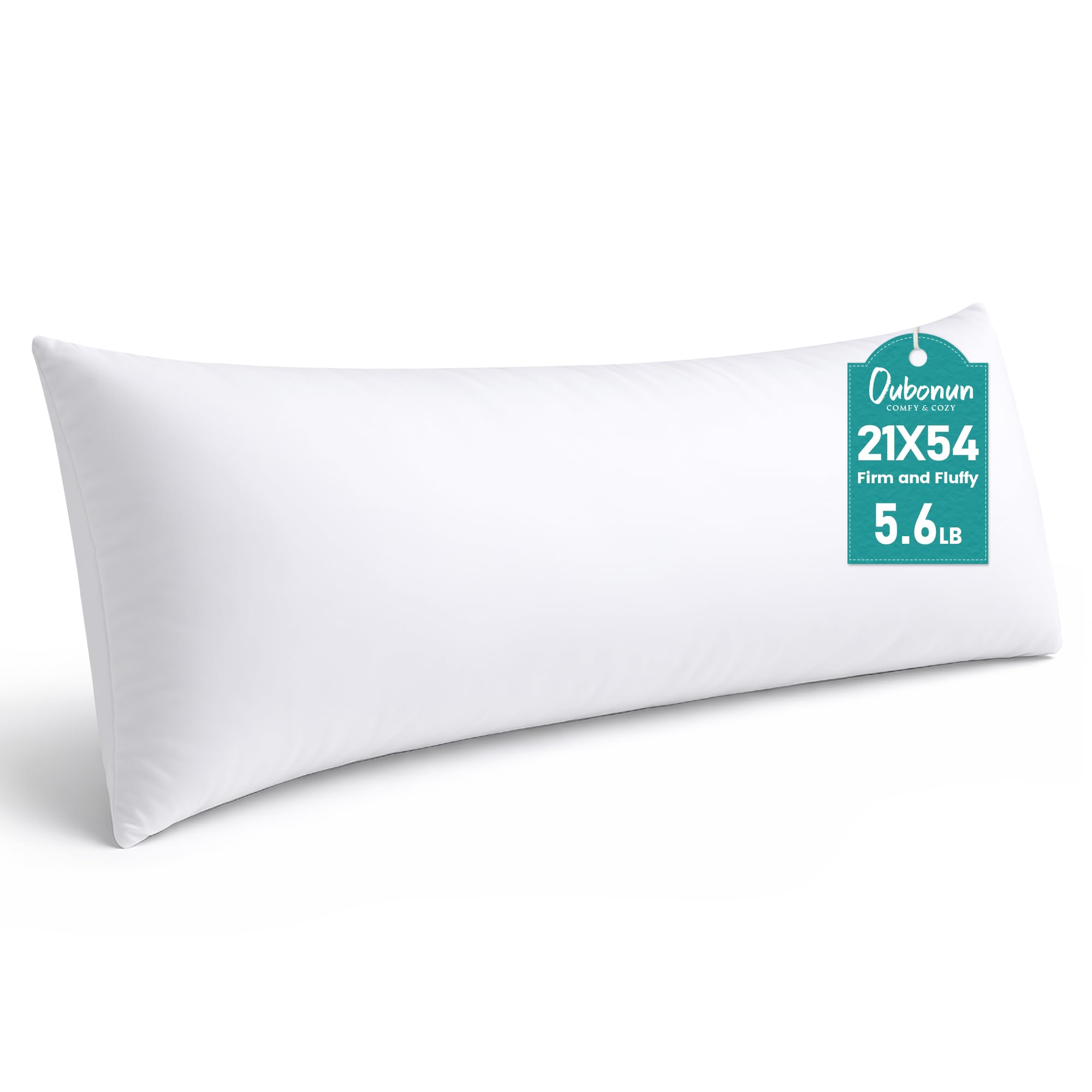 Oubonun front view of full-length pillow showing overall shape and coverage for better alignment