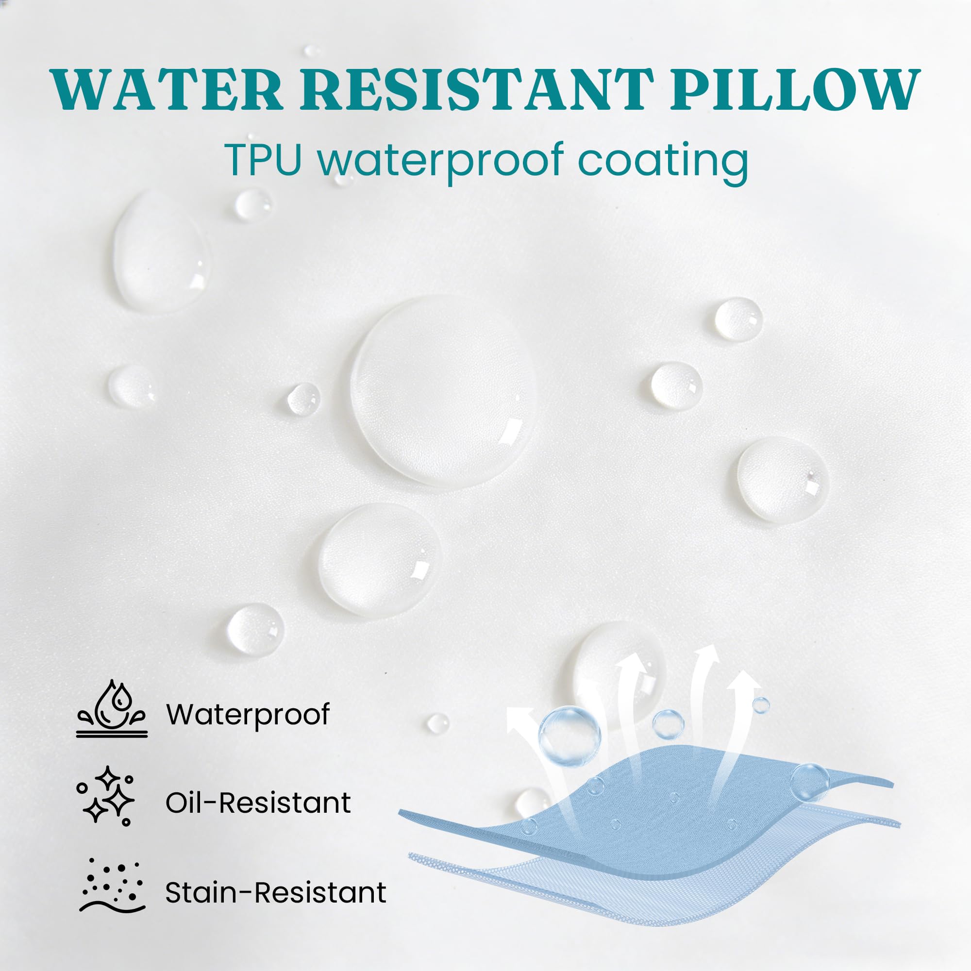 Oubonun hidden zipper detail on pillow insert for discreet access and adjustable comfort