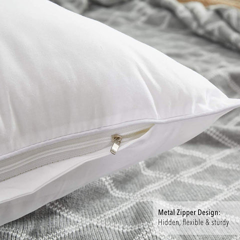 Oubonun insert inside pillowcase showing smooth fill and even loft