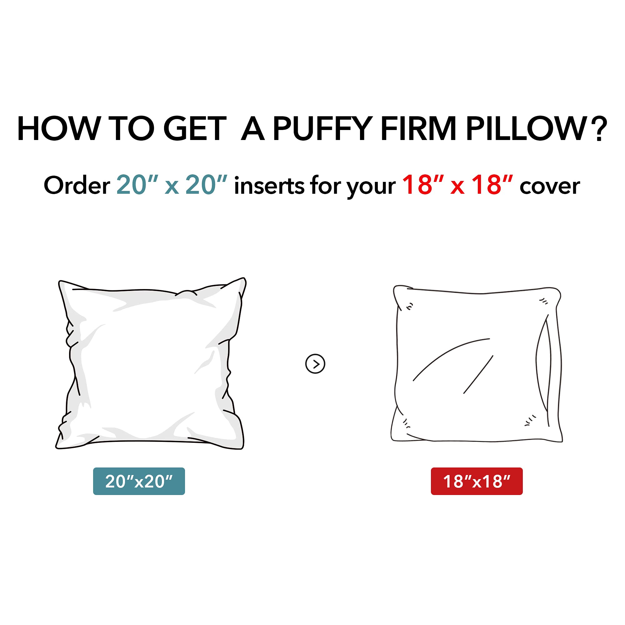 Oubonun insert inside decorative pillow cover illustrating a smooth, filled finish