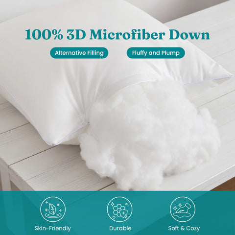 Oubonun insert fitted inside decorative pillowcase showing seamless look and versatility