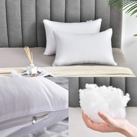 Oubonun pair styled on bed creating coordinated accent and supportive rest