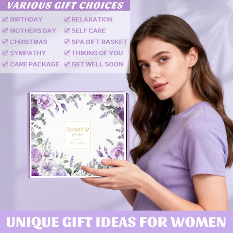 Oufrenn large gift box open during unboxing to reveal curated self-care items