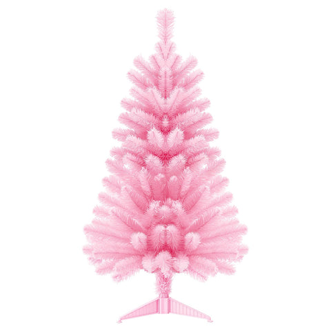 OULONGER pink tabletop tree front view showing full shape and festive appeal