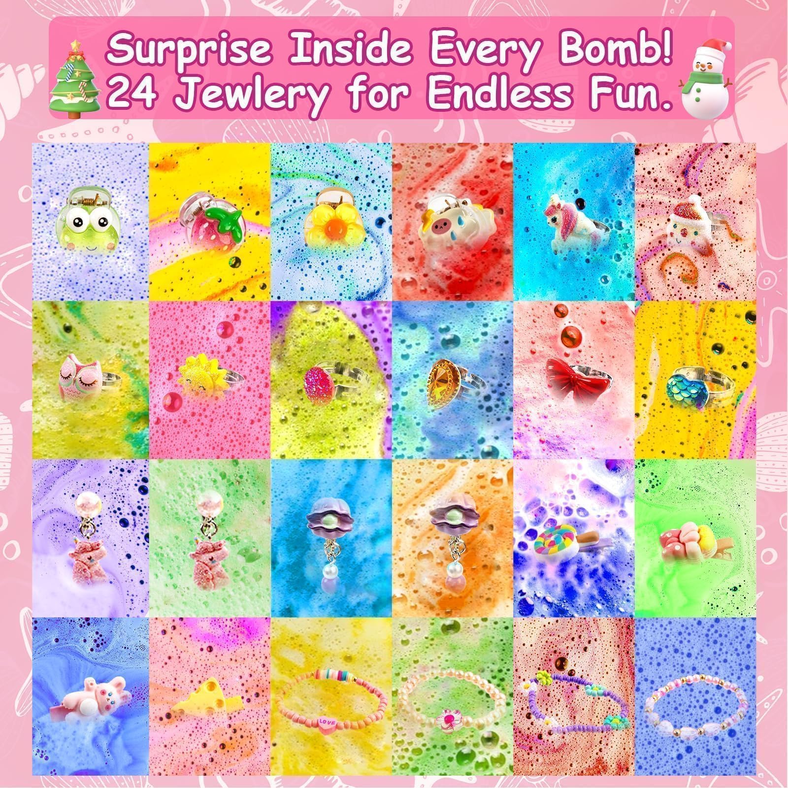 OuMuaMua bath bomb fizzing in tub showing colorful bubbles and playful bath time fun