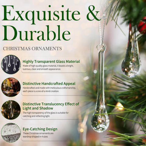 OuMuaMua icicle collection on a lit Christmas tree adding subtle scattered reflections