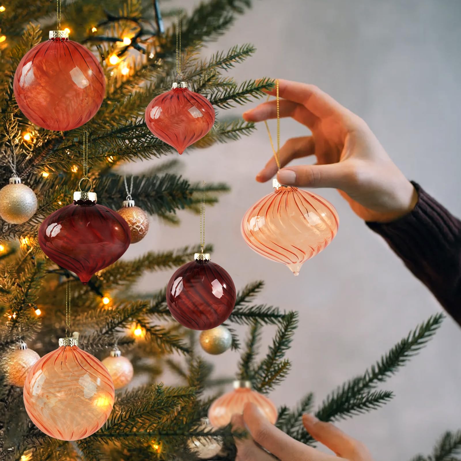 OuMuaMua baubles styled on a wreath and garland to show versatile seasonal uses