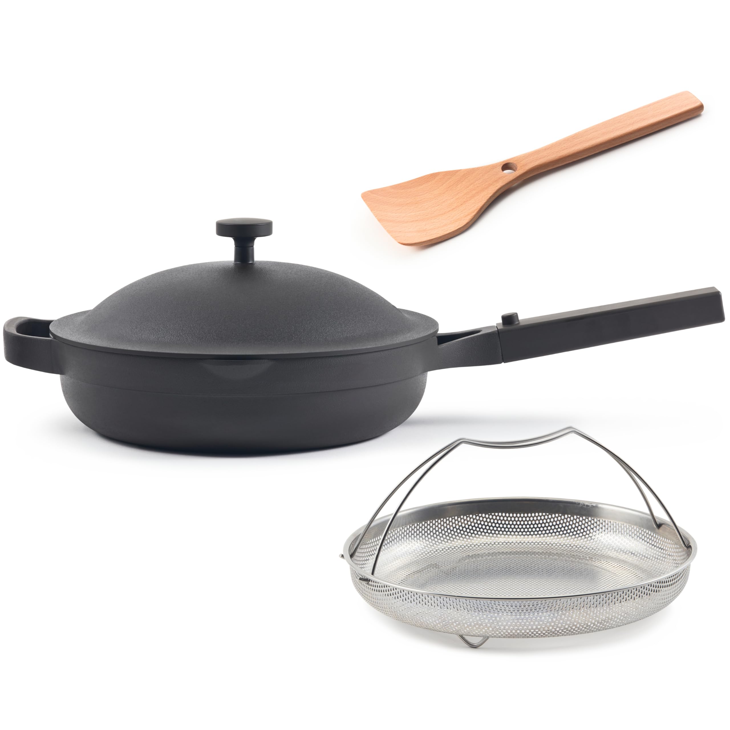 Our Place Always Pan 2.0 front view showing pan shape and finish, highlights versatility