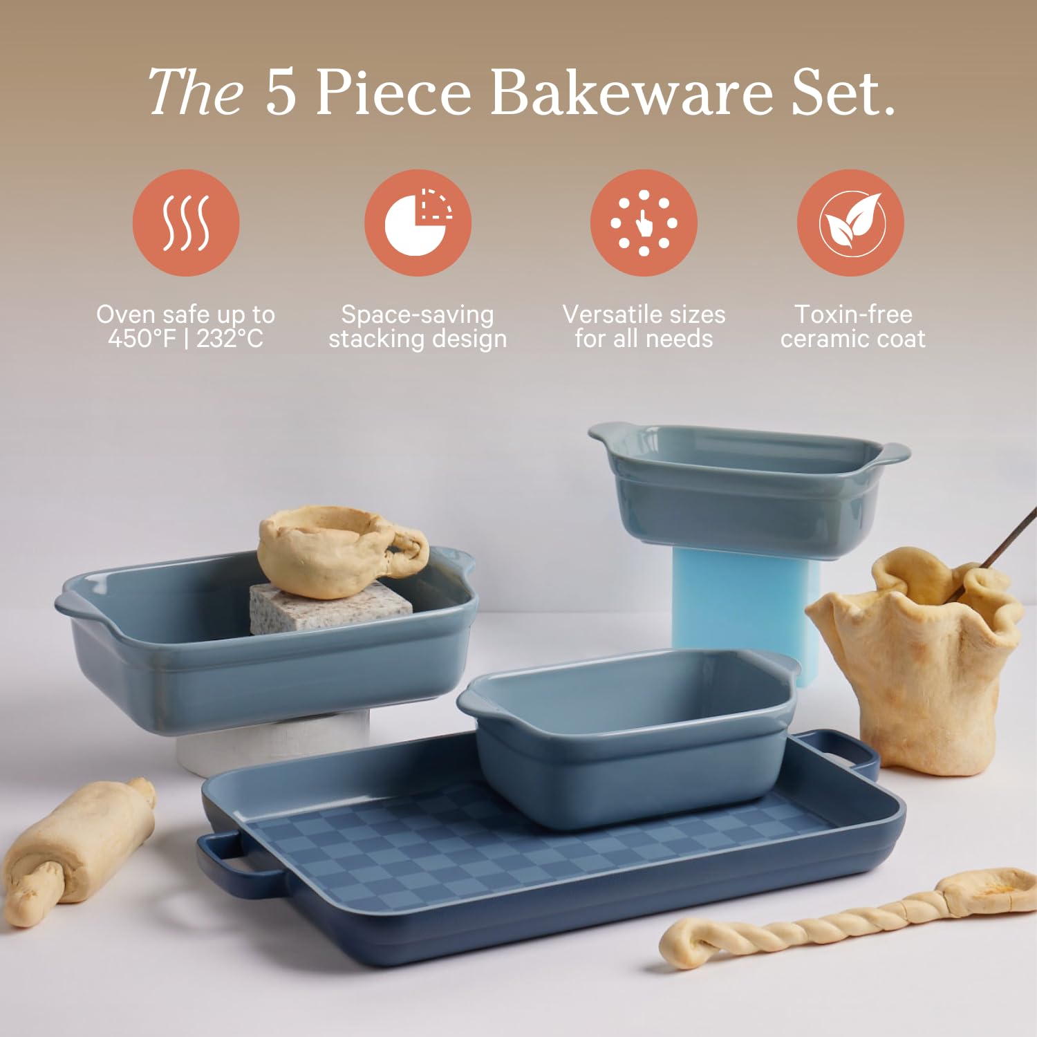 Our Place griddle top view highlighting ceramic nonstick surface for quick searing