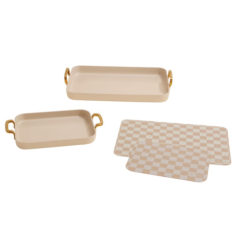 Our Place Essentials griddle front view showing modern finish and easy serving