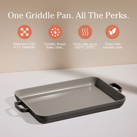 Our Place close-up of ceramic nonstick surface for easy food release