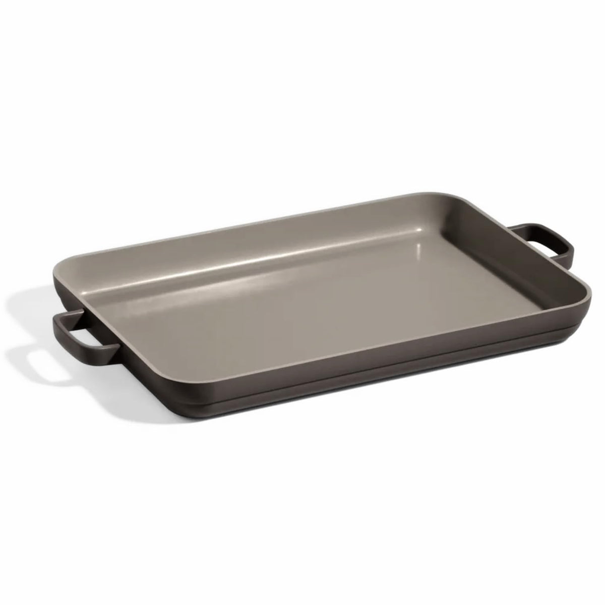 Our Place griddle pan front packaging showing compact, versatile design