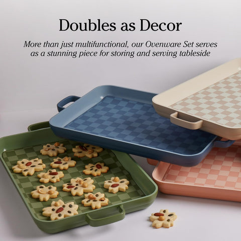 Our Place bakeware in a kitchen lifestyle scene highlighting versatile use