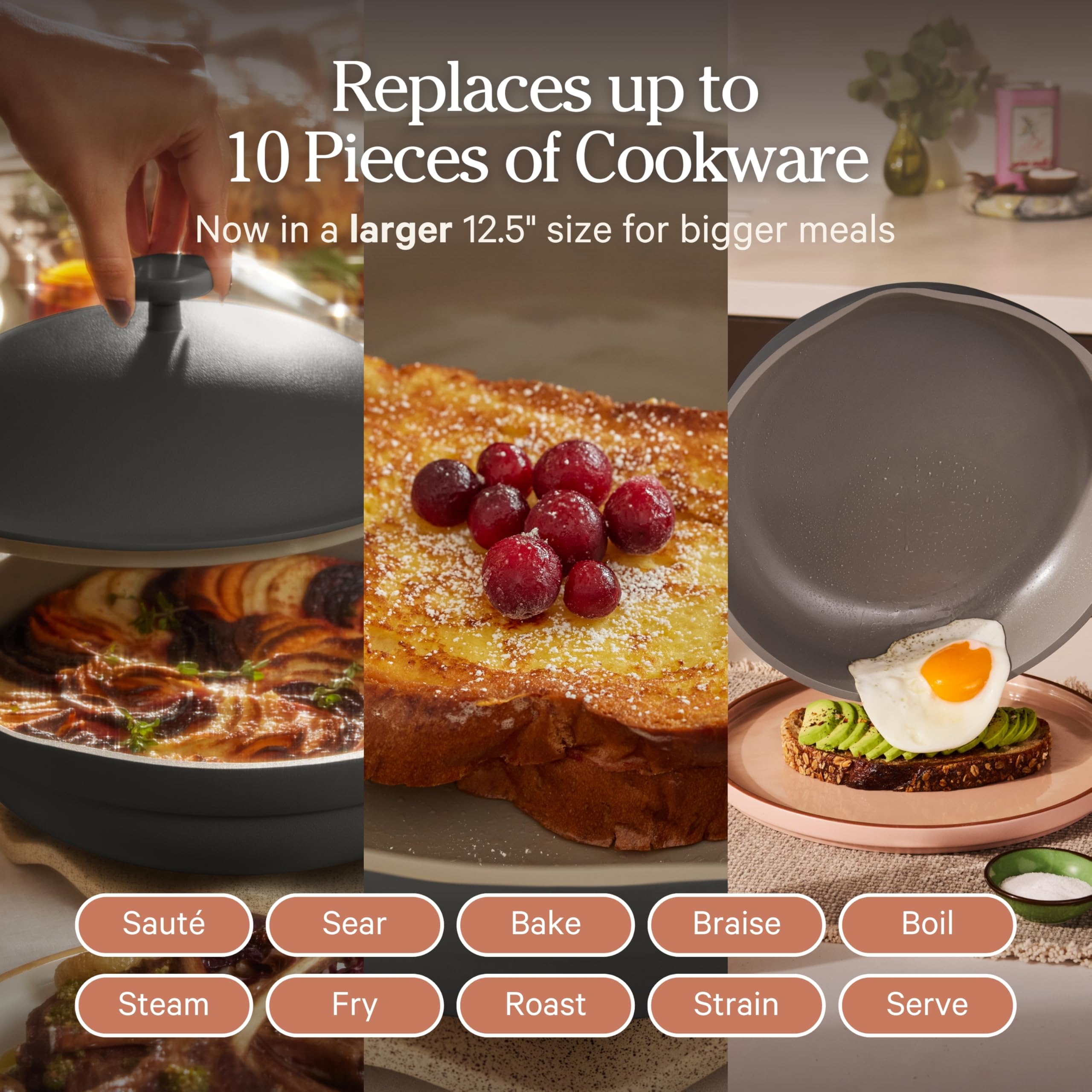 Our Place ceramic coating close-up showing nonstick texture for easy cleanup