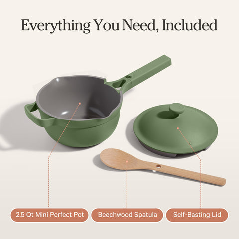 Our Place packaging and label demonstrating PFAS‑free ceramic safety benefit